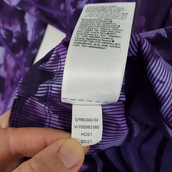 Athleta Printed Rainier Tight Legging Size S Spliced Floral Basalt Violet Purple - Picture 11 of 14